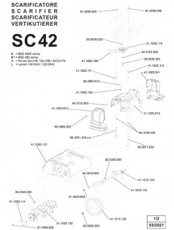 Rad für SC42 Vertikutierer Eurosystems