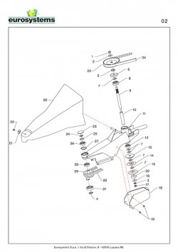 Keilriemenscheibe Ø 130 mm m. Zahnprofil für P70 (M250) EVO Balkenmäher Eurosystems