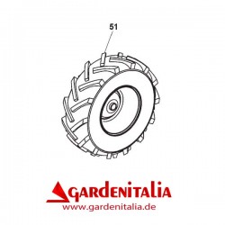 Rad Links 13x5,00-6 AS Luftbereifung  für P55 (M220) Eurosystems