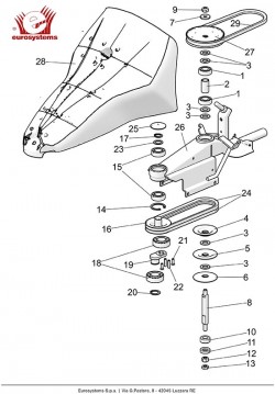 Obermesserführung Kunststoff für P55 (M220) Balkenmäher Eurosystems