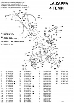 Gasregulierhebel für LA ZAPPA (H90) Motorhacke Eurosystems